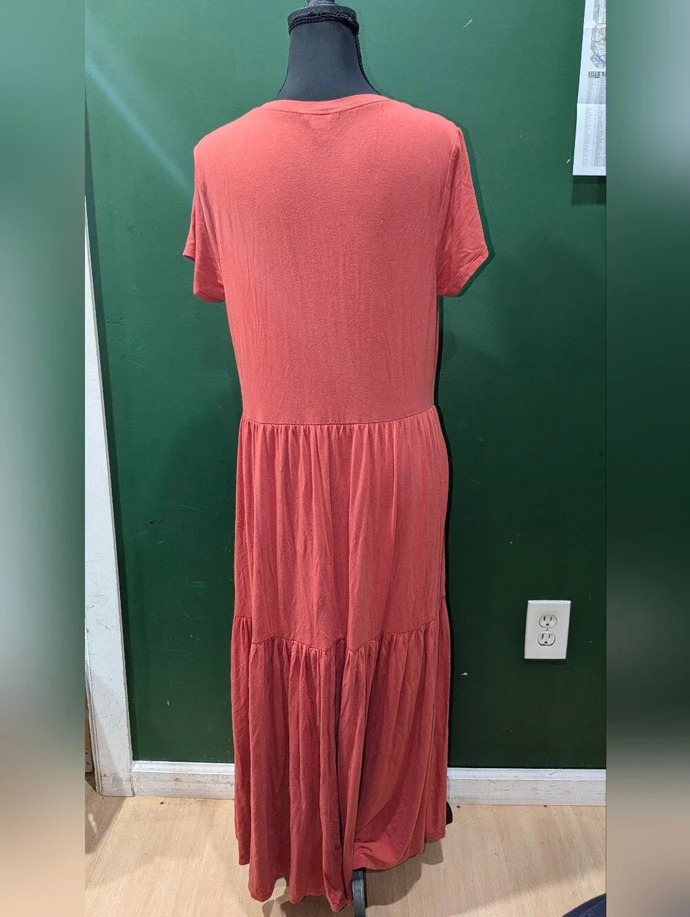 Women's Coral  Maxi Dress - Picture 2 of 3